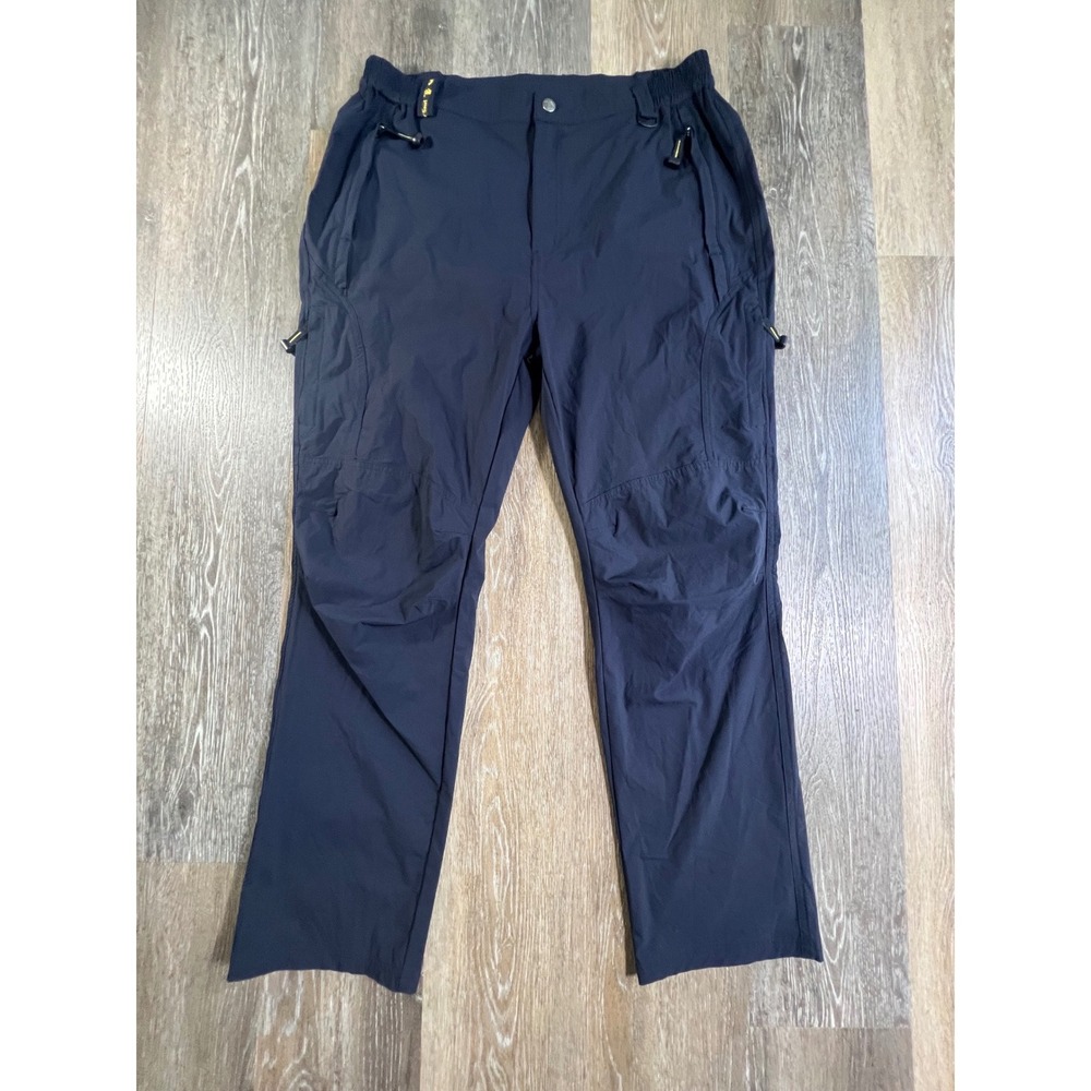 Outdoor Sports Hiking Pants Mens XL Navy Blue Quick Dry Cargo Utility Trousers